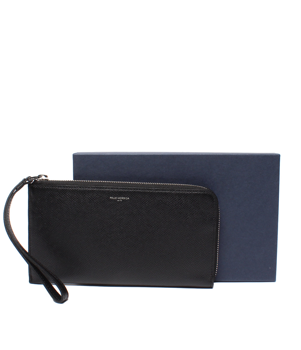 PELLE MORBIDA L字ファスナー長財布 ハンドストラップ付 メンズ ペッレモルビダ