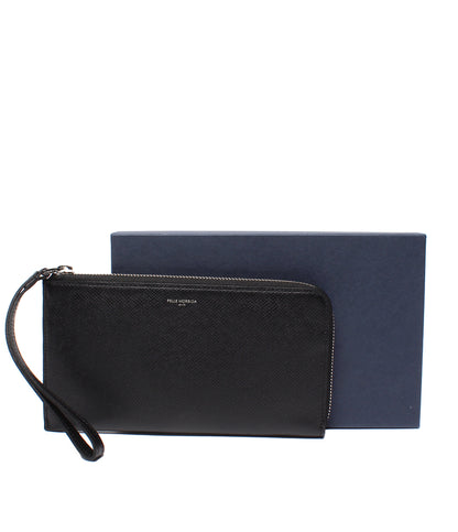 PELLE MORBIDA L字ファスナー長財布 ハンドストラップ付 メンズ ペッレモルビダ