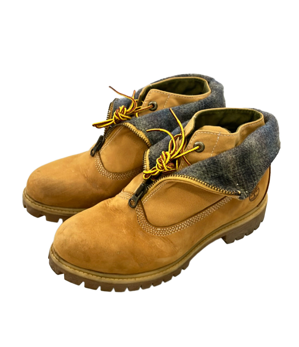 Timberland ヌバックワークブーツ フロントジップ × WOOLRICH メンズ SIZE 26.0 ティンバーランド