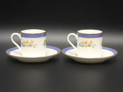 美品 TIFFANY&Co. デミタスカップ＆ソーサー 2客セット ペア ティファニー