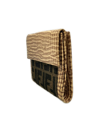FENDI 二つ折り財布 Wホック ズッカ レディース フェンディ