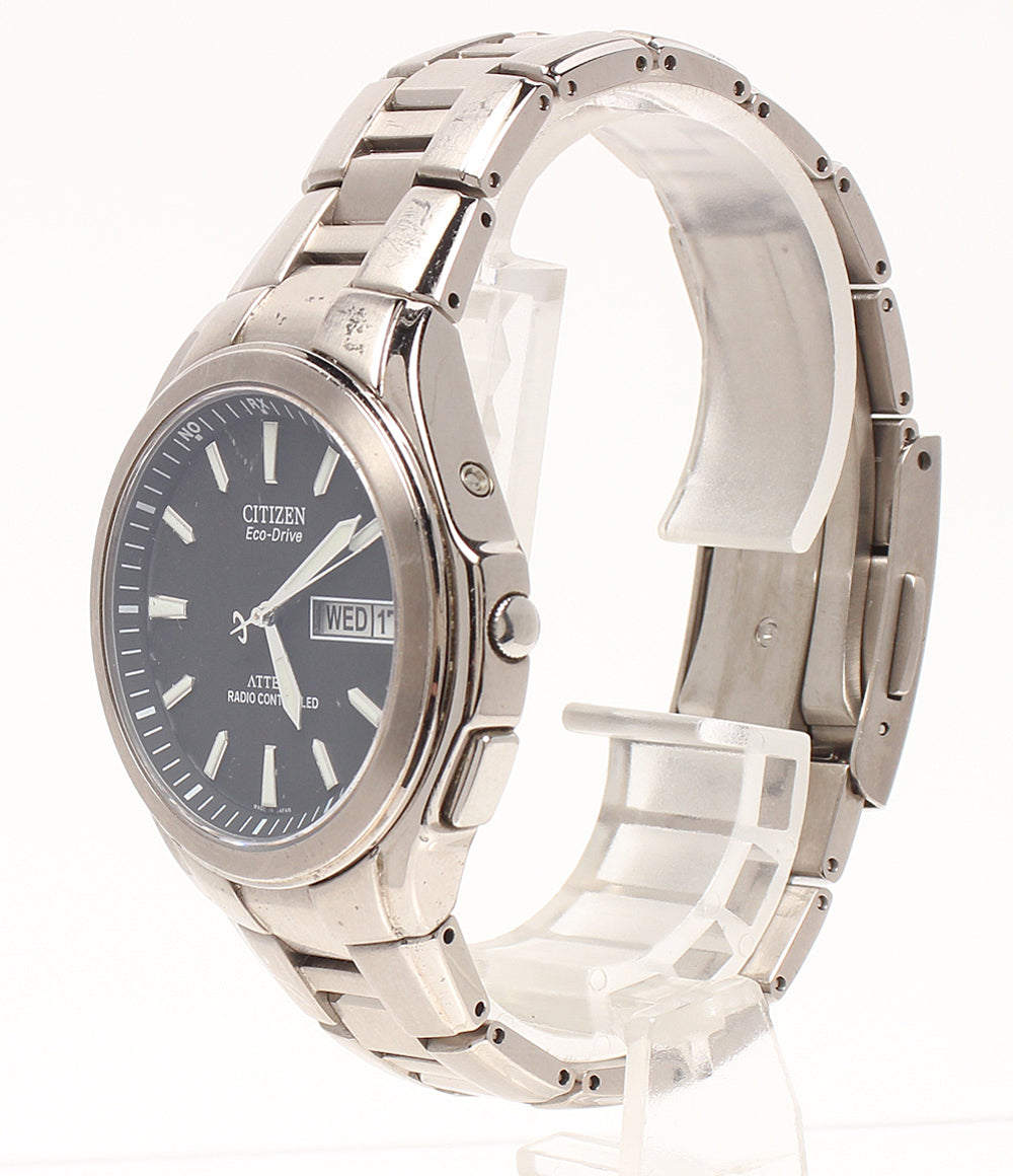CITIZEN 腕時計 アテッサ ATTESA ソーラー ブラック メンズ シチズン