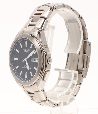 CITIZEN 腕時計 アテッサ ATTESA ソーラー ブラック メンズ シチズン