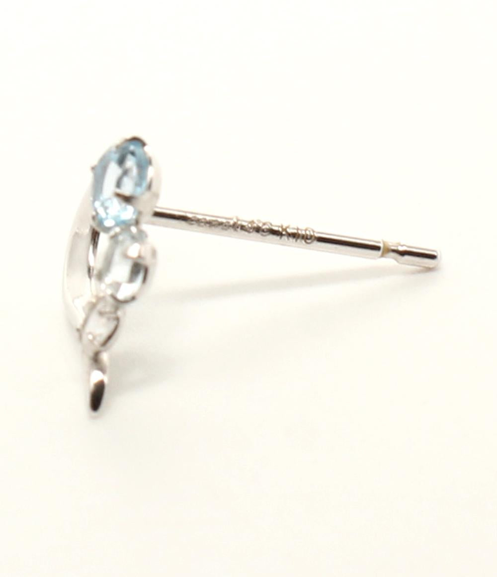 美品 カナルヨンドシー ピアス K10 ブルートパーズ ハートモチーフ レディース canal4℃