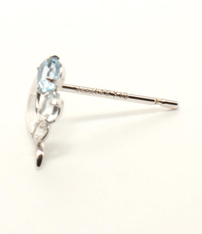 美品 カナルヨンドシー ピアス K10 ブルートパーズ ハートモチーフ レディース canal4℃