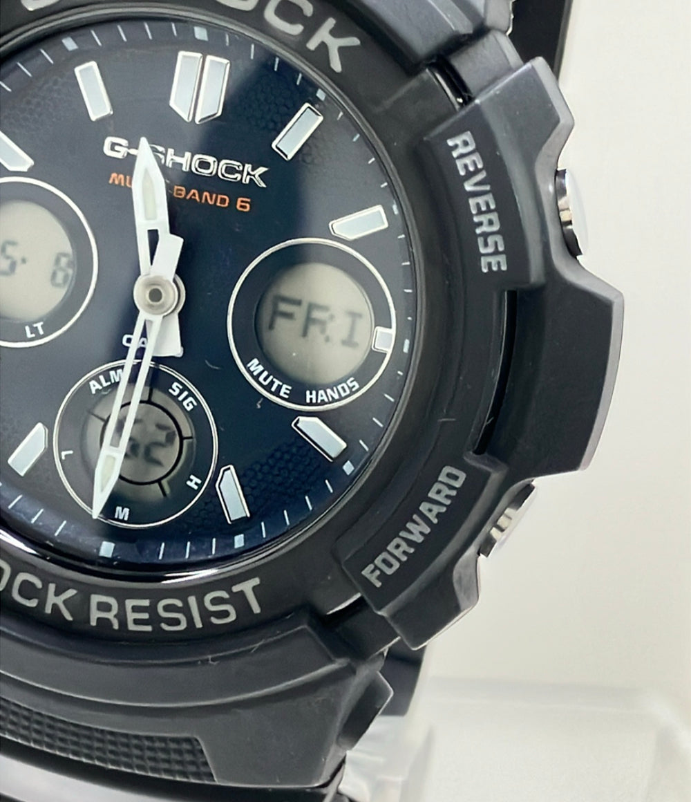 CASIO 腕時計 G-SHOCK ソーラー ネイビー AWG-M100SB メンズ カシオ