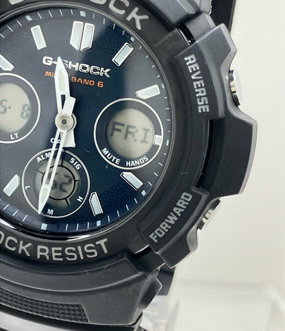 CASIO 腕時計 G-SHOCK ソーラー ネイビー AWG-M100SB メンズ カシオ