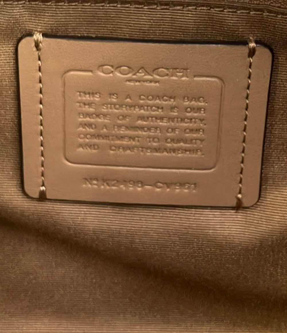 美品 COACH 2WAY ハンドバッグ ショルダーバッグ 斜め掛け シグネチャー CV961 レディース コーチ