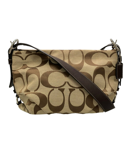 美品 COACH ショルダーバッグ 斜め掛け シグネチャー F15068 レディース コーチ