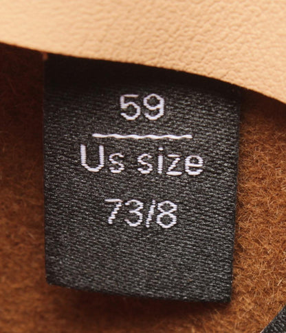 美品 SUPERDUPER ラビットファーフェルトハット ダメージ加工 レディース メンズ SIZE 59 スーパードゥ―パー