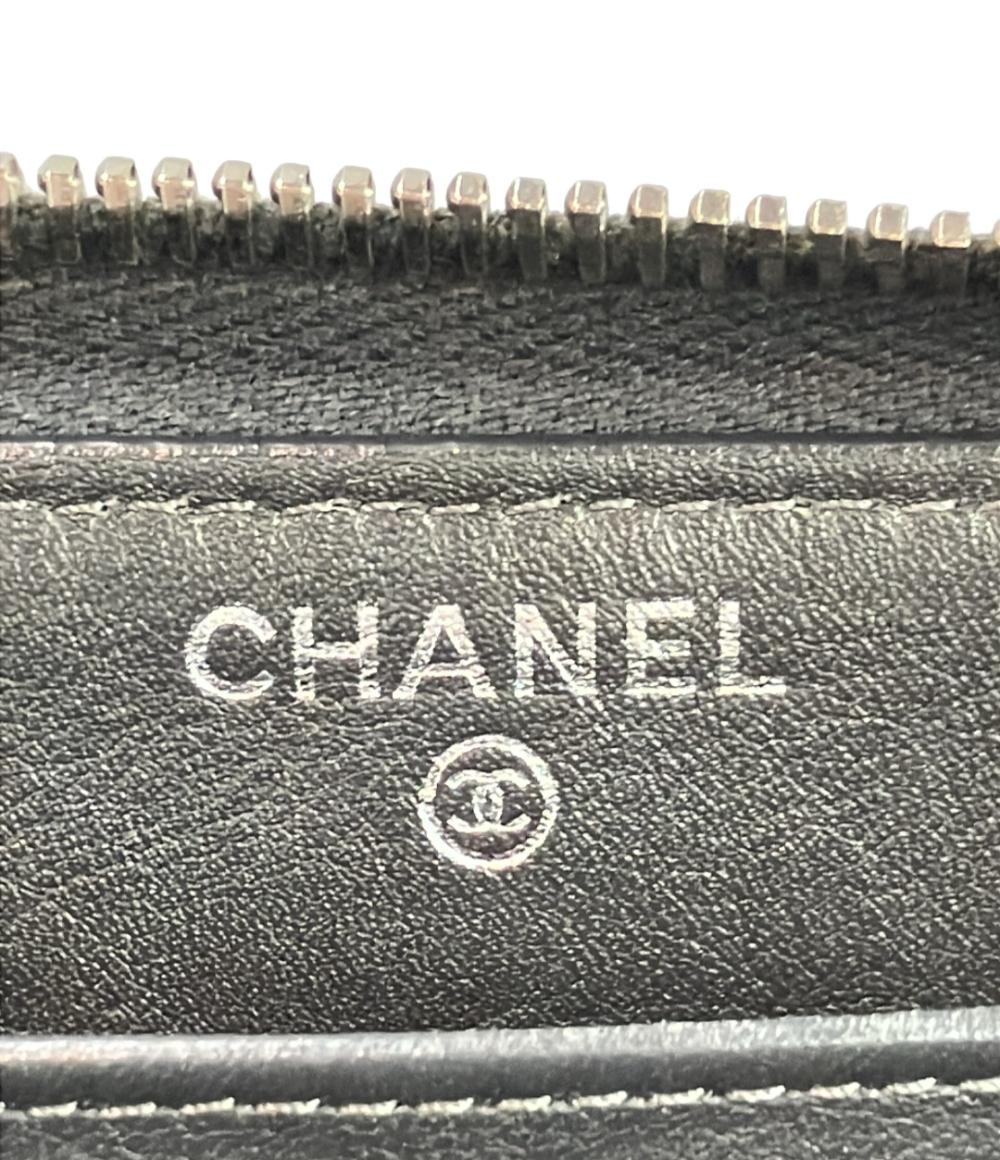 シャネル ラウンドファスナー長財布 シルバー金具 レディース CHANEL