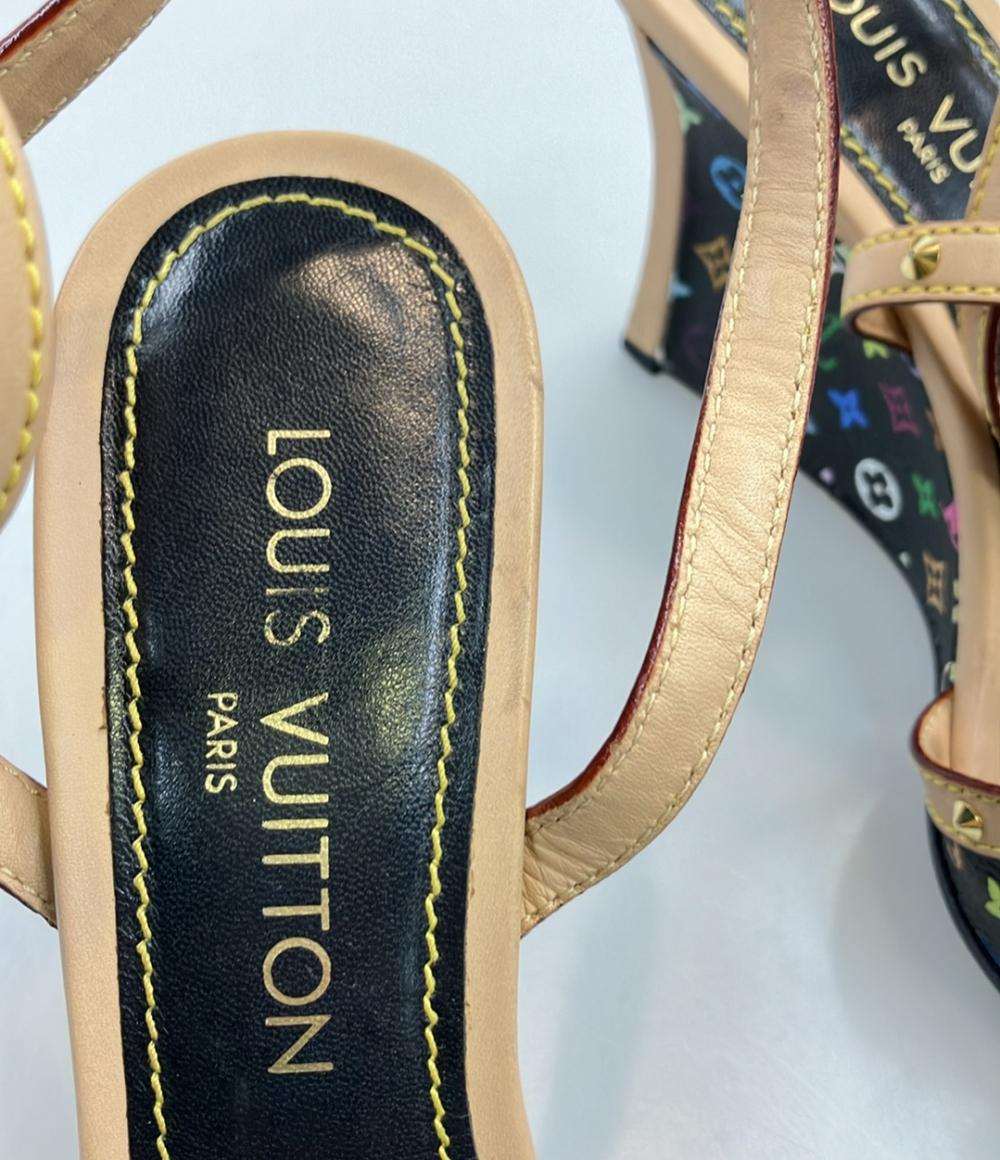 LOUIS VUITTON アンクルストラップサンダル ウェッジソール モノグラム レディース SIZE 37 1/2 (L) ルイ・ヴィトン