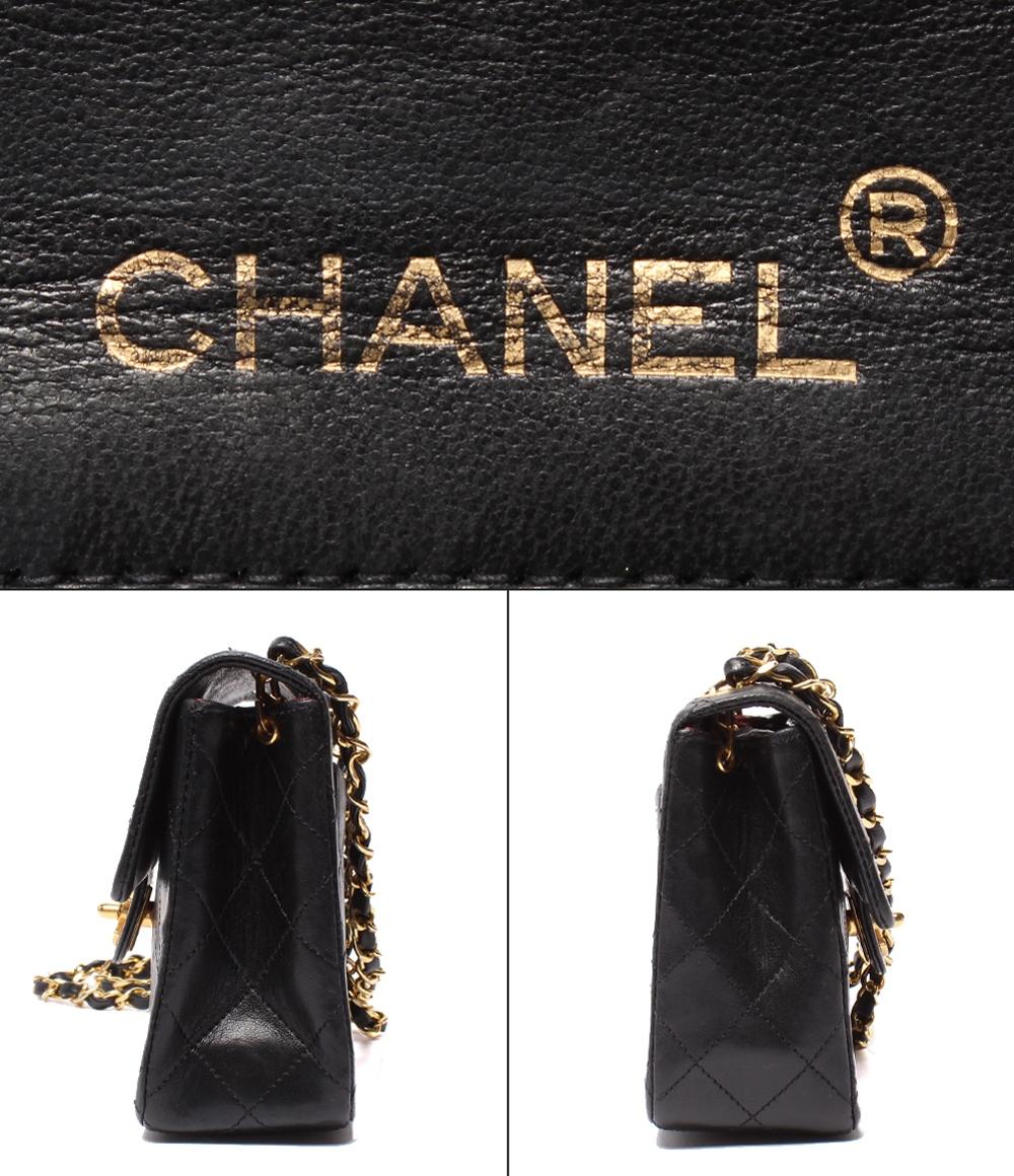 CHANEL チェーンショルダーバッグ シングルフラップ シングルチェーン ゴールド金具 マトラッセ17 ラムスキン 0番台 レディース シャネル