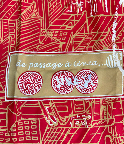 HERMES スカーフ カレ90 シルク100% De passage à Ginza (銀座の通路) レディース エルメス