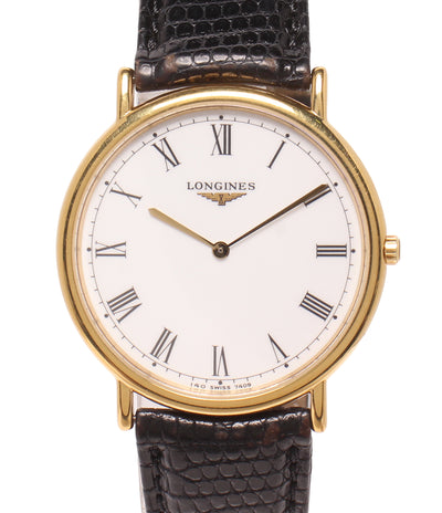 LONGINES 腕時計 グランドクラシック クオーツ ホワイト L4.620.2 メンズ ロンジン