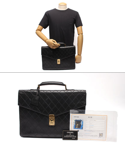 CHANEL ビジネスバッグ ブリーフケース 1番台 ゴールド金具 ビコローレ メンズ レディース シャネル