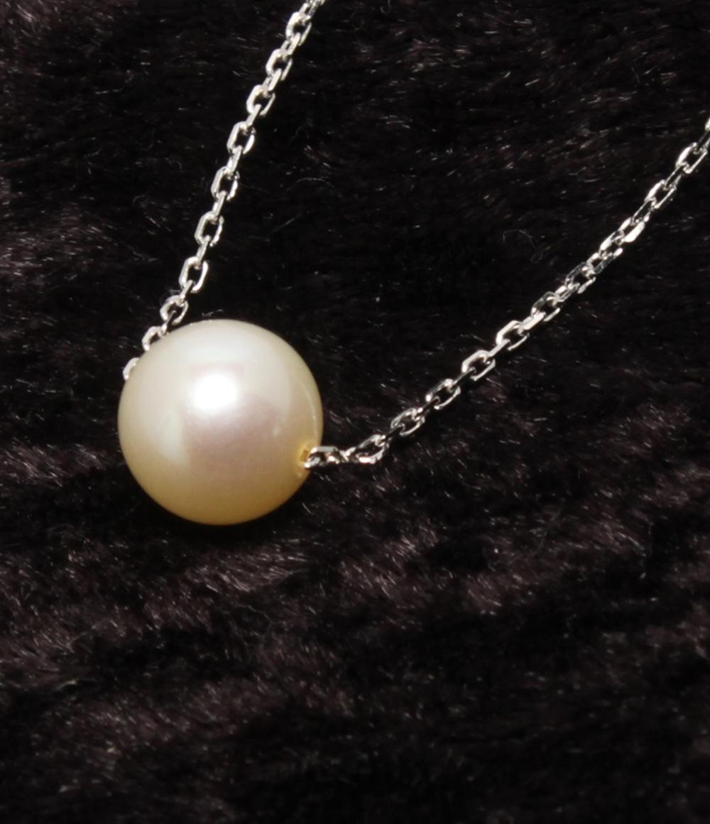 美品 TASAKI ネックレス SV パール 7.4mm レディース タサキ