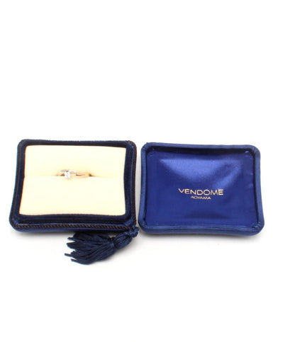 美品 VENDOME AOYAMA リング 指輪 K18 ダイヤ 4P レディース SIZE 7号 ヴァンドームアオヤマ