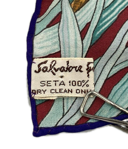 美品 Salvatore Ferragamo スカーフ シルク100% レディース サルヴァトーレフェラガモ