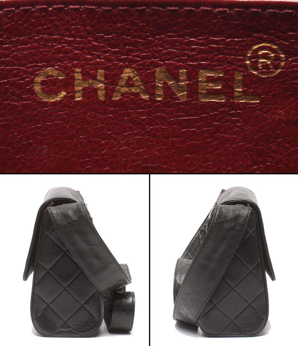 CHANEL ショルダーバッグ 斜め掛け 肩掛け 3番台 マトラッセ ラムスキン マトラッセ シングルフラップ ゴールド金具 レディース シャネル