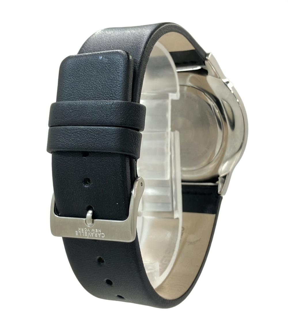 Caravelle 腕時計 クオーツ ブラック メンズ