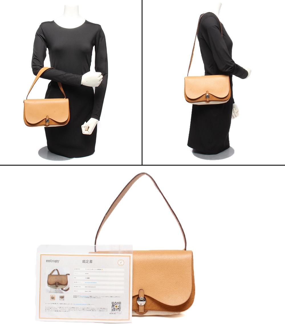 HERMES 2WAYハンドバッグ ショルダーバッグ 肩掛け □I刻印 シルバー