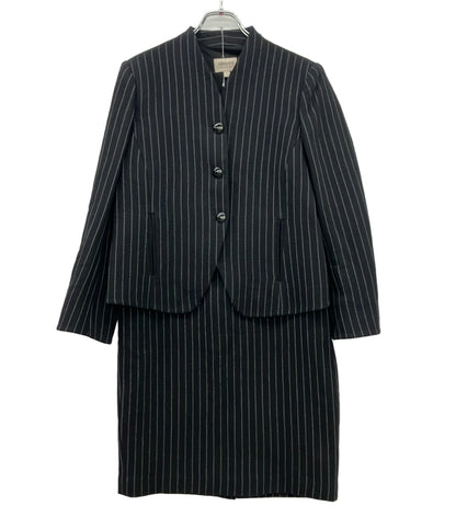ARMANI COLLEZIONI ノーカラージャケット スカートスーツセットアップ ZMG13T ZM107 レディース SIZE 44 アルマーニコレッツォーニ