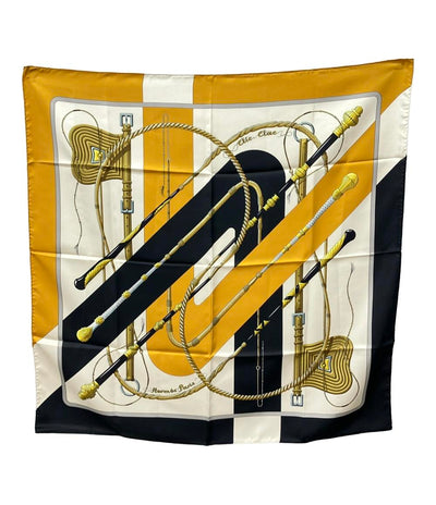 美品 エルメス スカーフ シルク100% clic clac カレ90 レディース HERMES