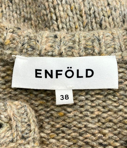 ENFOLD アシメントリーヘムレイヤードカーディガン レディース SIZE 38 エンフォルド
