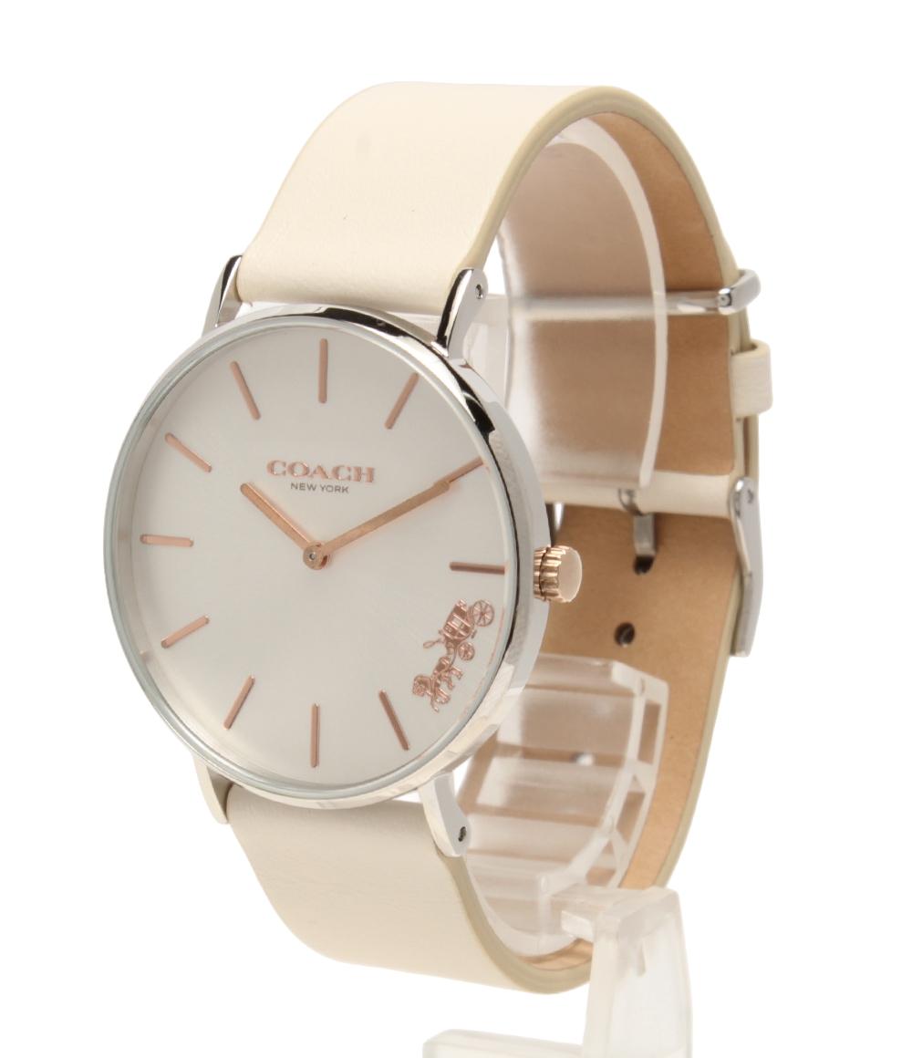 美品 コーチ 腕時計 クオーツ シルバー レディース COACH