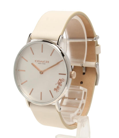 美品 コーチ 腕時計 クオーツ シルバー レディース COACH