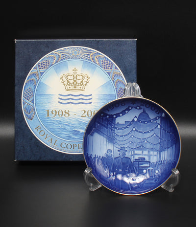 美品 Royal Copenhagen イヤープレート 2004 飾り皿 15cm センテニアル1908-2008 ロイヤルコペンハーゲン