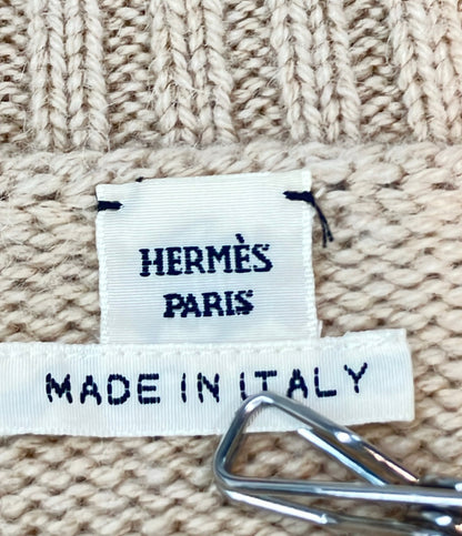 HERMES 長袖ニット ケーブル キャメル レディース SIZE 36 (XS) エルメス