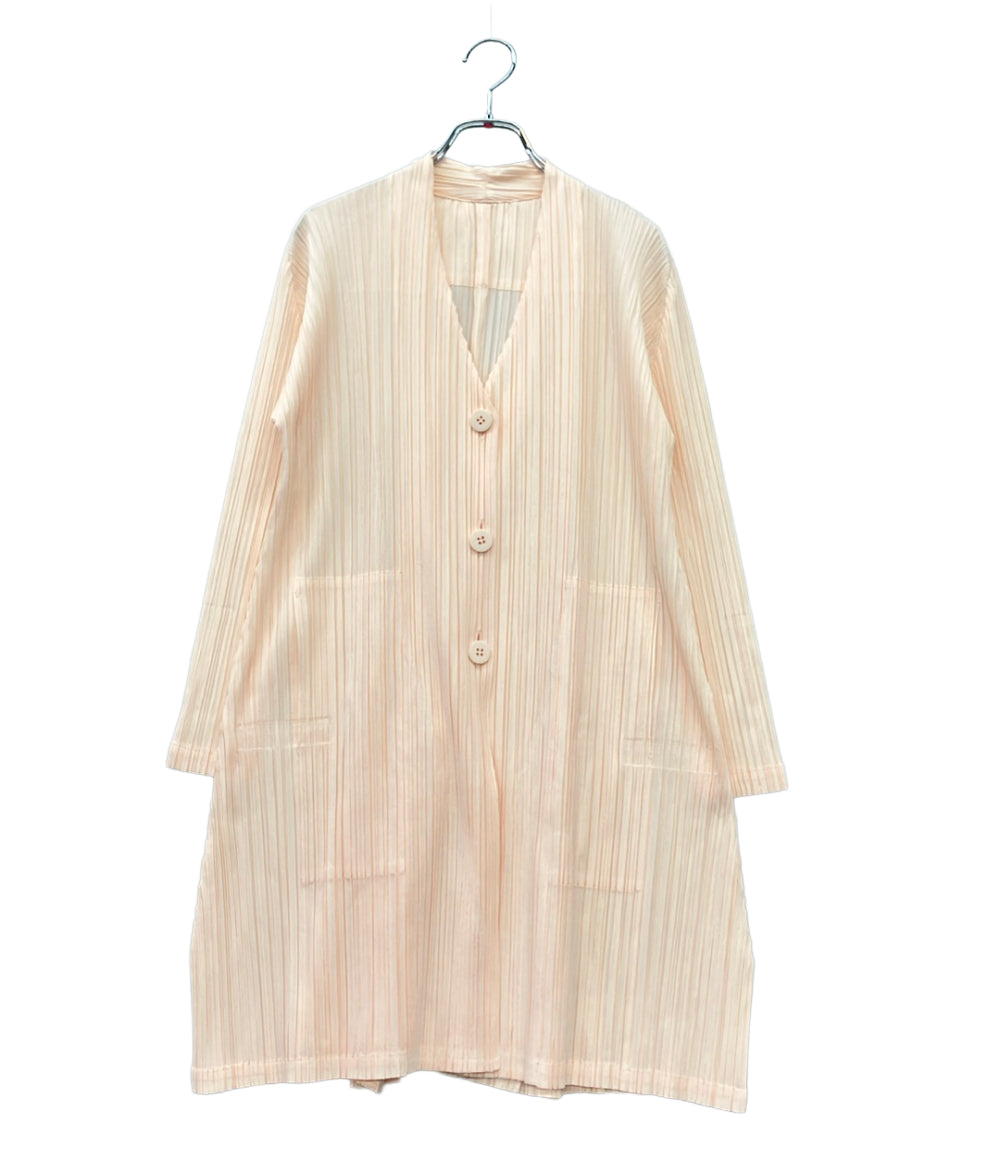 PLEATS PLEASE 長袖カーディガン ロング コート プリーツ アンサンブル モード PP31JA283 レディース SIZE 3 (L) プリーツプリーズ