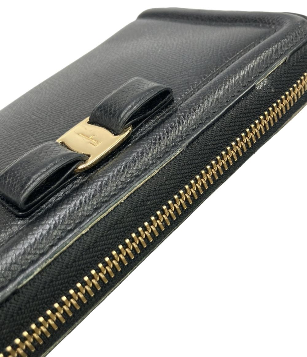 Salvatore Ferragamo ラウンドファスナー長財布 ヴァラ レディース サルヴァトーレフェラガモ