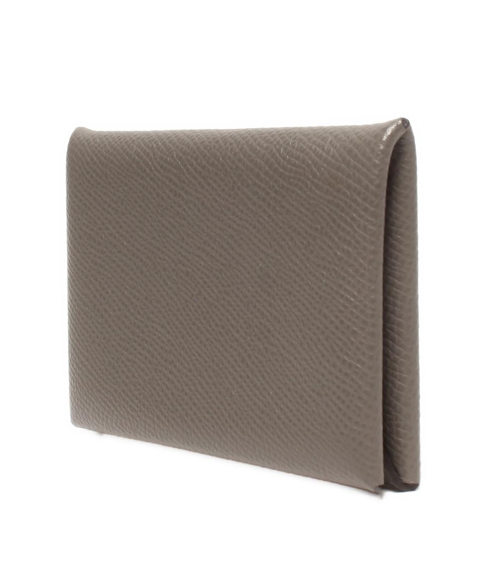美品 HERMES カードケース U刻印 シルバー金具 カルヴィ レディース メンズ エルメス