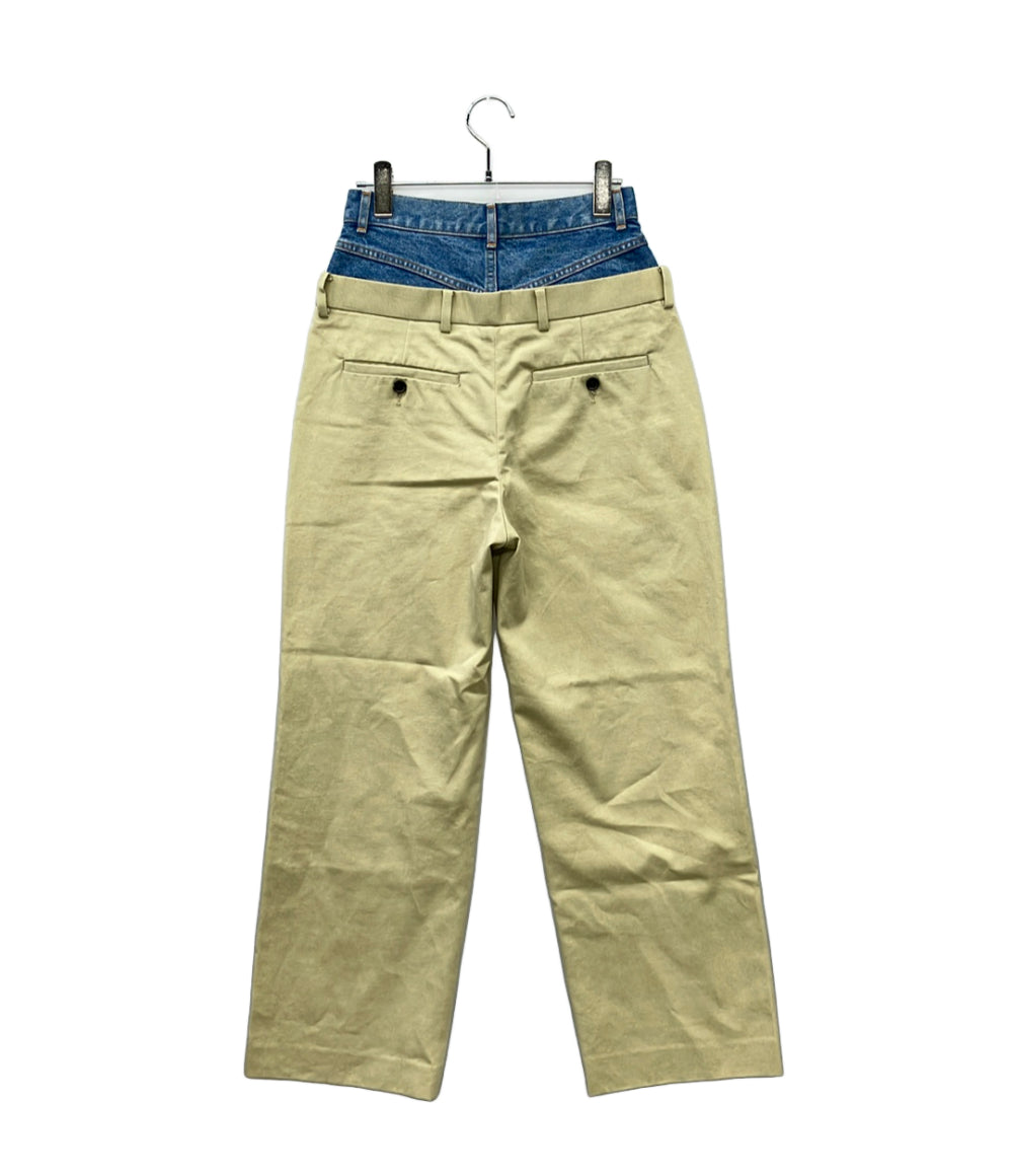 訳あり INSCRIRE ドッキングチノパンツ レディース SIZE 36 (S) アンスクリア