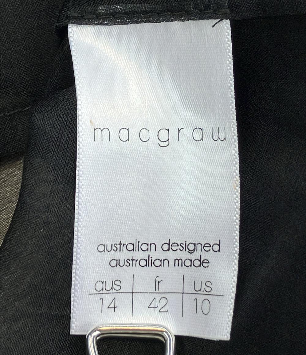 macgraw 長袖 シルク シアーブラウス レディース SIZE 42 (L) マックグロー