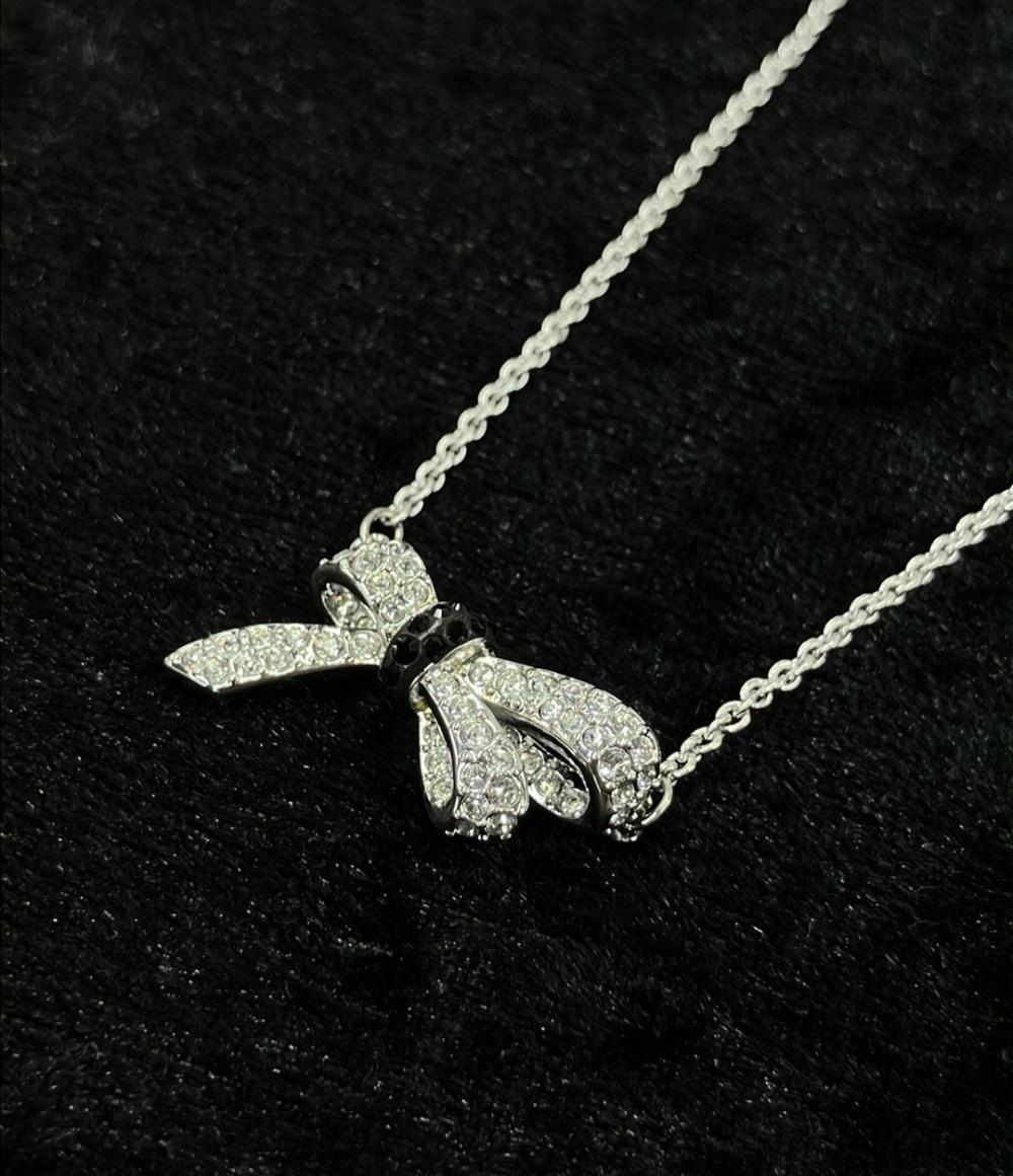 美品 スワロフスキー ネックレス リボンモチーフ 5412679 レディース SWAROVSKI