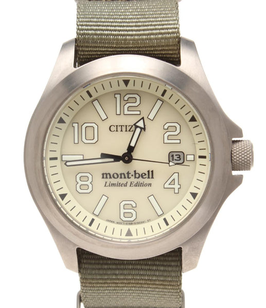 美品 限定品 シチズン×mont-bell プロマスター BN0111-11E シチズン 腕時計 モンベルコラボ プロマスター ソーラー BN0111