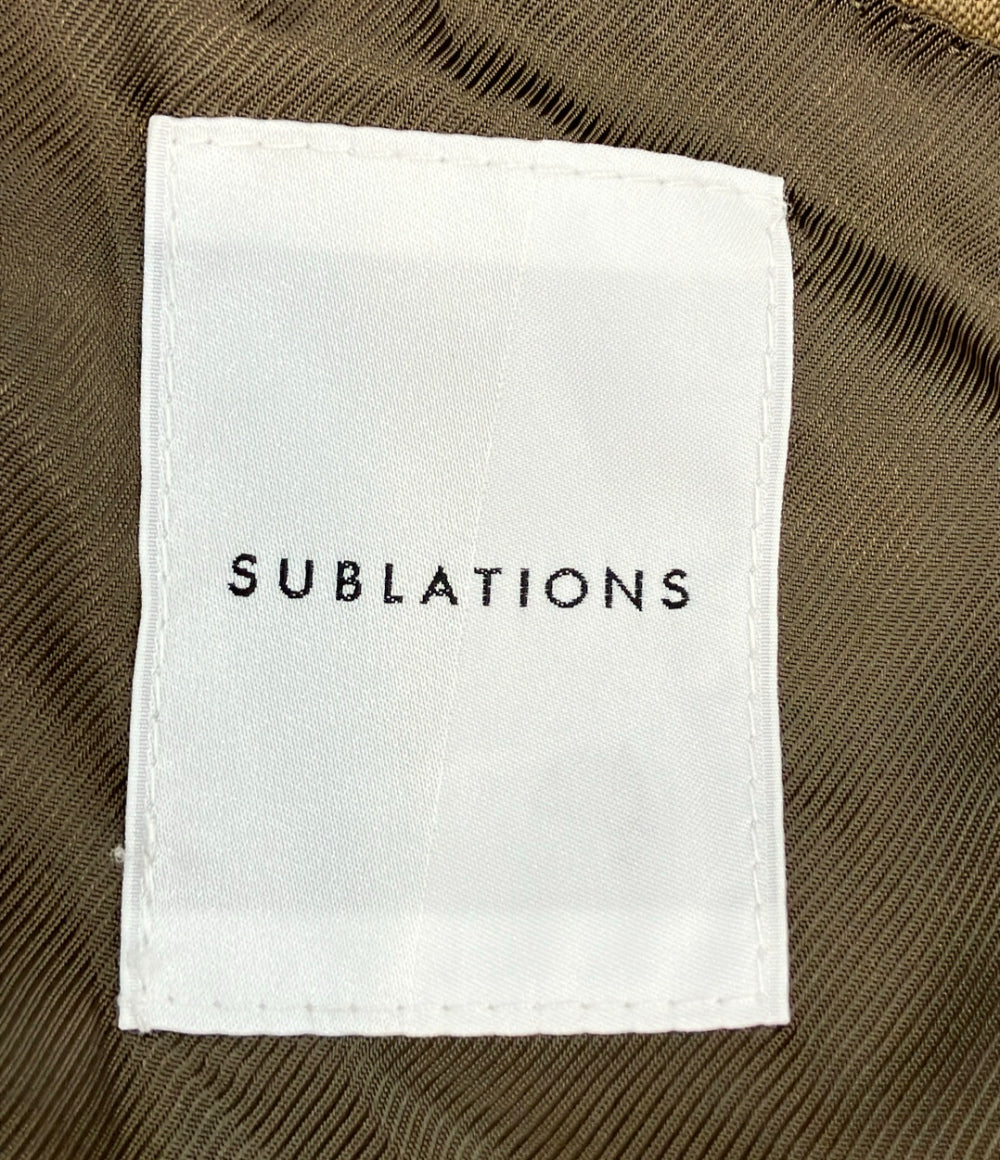 美品 SUBLATIONS テーラードジャケット タイロッケンジャケット 本切羽 ピークドラペル S021704 メンズ SIZE 2 (M) サブレーション