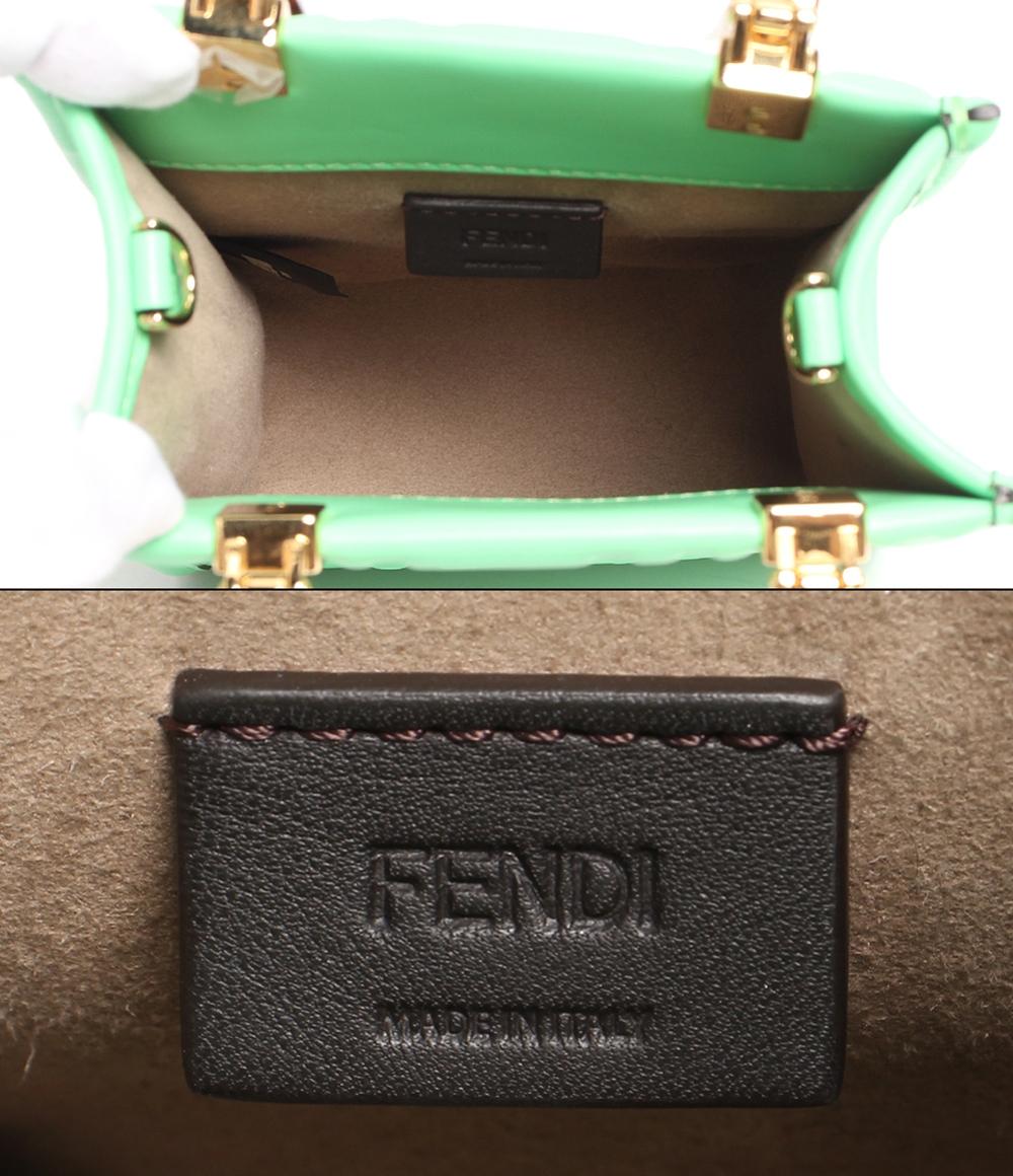 美品 フェンディ 2wayレザーハンドバッグ ゴールド金具 SUNSHINE SHOPPER SMALL EDAMAME カーフレザー 8BS051 AMCI F1K3D レディース FENDI