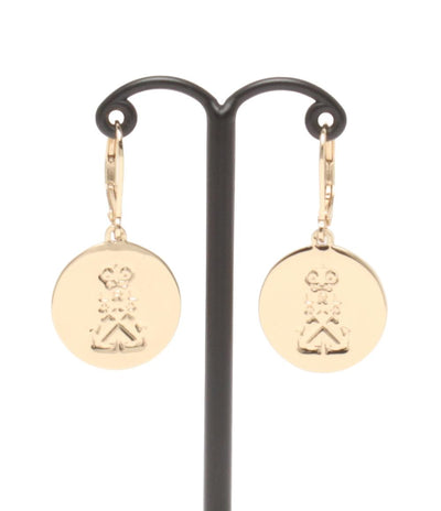 美品 ラルフローレン ピアス ゴールドプレーテッド ロゴ ドロップ レディース RALPH LAUREN