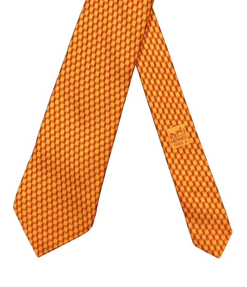 HERMES ネクタイ シルク100% メンズ エルメス