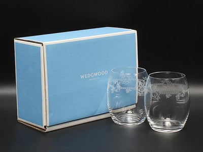 美品 WEDGWOOD グラス タンブラー 2点セット ペア フェスティビティ ウェッジウッド