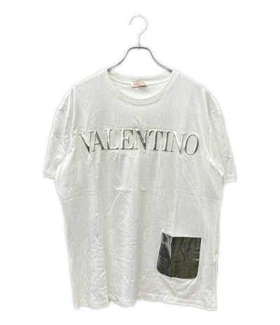 美品 VALENTINO 半袖Tシャツ サイドポケット付き エンボスロゴ XV3MG10V84N メンズ SIZE XL ヴァレンティノ