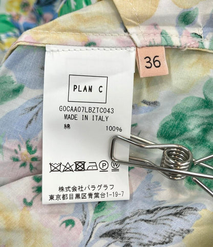 美品 プランシー 花柄ギャザーフレアスカート レディース SIZE 36 (S) PLAN C