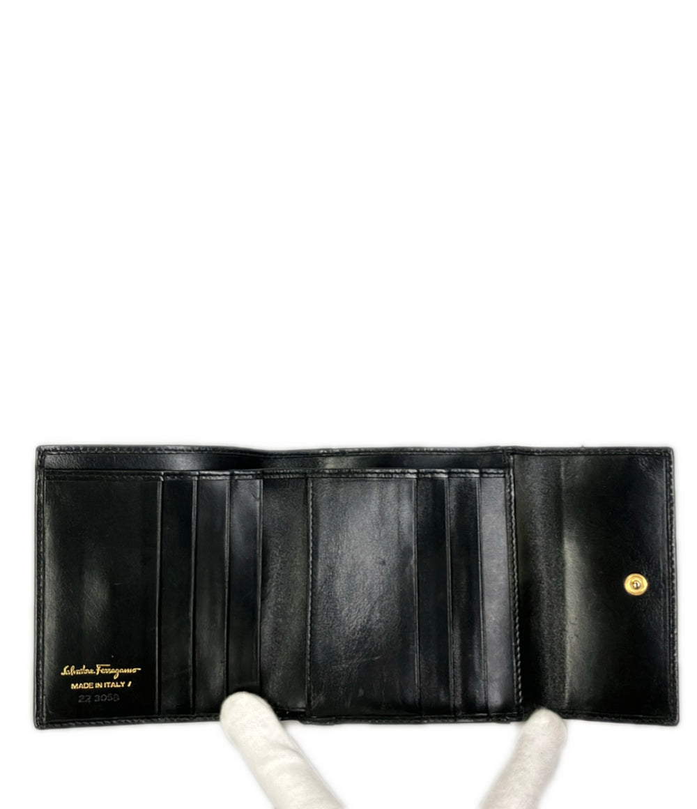 Salvatore Ferragamo 二つ折り財布 レザー ヴァラ レディース サルヴァトーレフェラガモ
