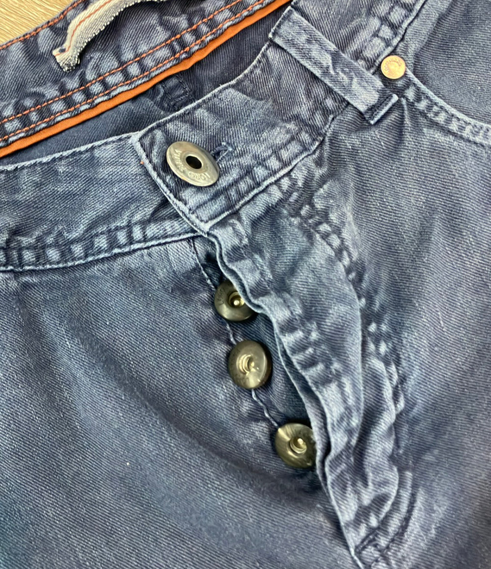 Loro Piana デニムパンツ ボタンフライ リネン FAI1288 レディース SIZE M ロロピアーナ