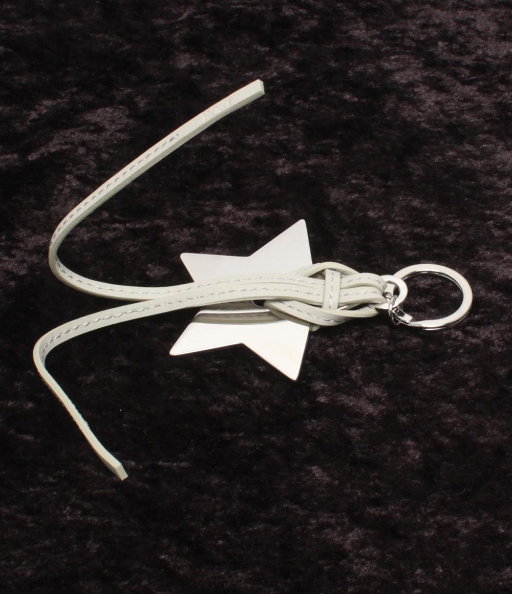 美品 Christian Dior キーリング キーホルダー スターモチーフ 地図柄 レディース クリスチャンディオール